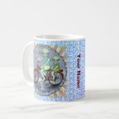 Alien Riding Bike mok (Voorkant links)