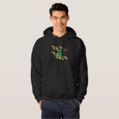 Alien Riding Pizza UFO Galaxy Fast Food  1 Hoodie (Voorkant volledig)