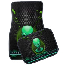 Alien, Rijden, auto, auto, mat, cadeau, ontwerp, t