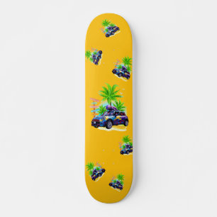 Alien rijden op een mini-skateboard persoonlijk skateboard