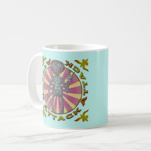 Alien Robot Aanval mok (Voorkant links)