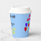 Alien Robot Meisje Verjaardag Ballonnen Papieren Bekers (Links)