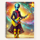 Alien Rock Star Notitieboek (Voorkant)