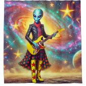 Alien Rockstar Douchegordijn (Voorkant)