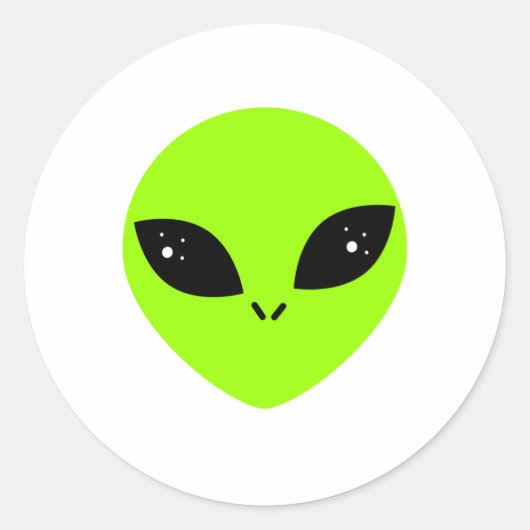 Alien ronde sticker (Voorkant)