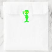 Alien Ronde Sticker (Tas)