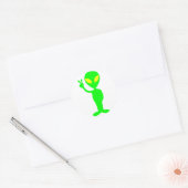 Alien Ronde Sticker (Envelop)