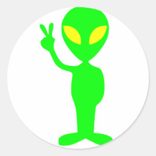 Alien Ronde Sticker