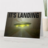 ALIEN RUIMTESCHIP FUNNY BIG BIRTHDAY KAART (Voorkant)