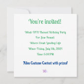 Alien-ruimteschip stort neer in Roswell, New Mexic Kaart (Achterkant)