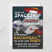 Alien Ruimteschip Thema, Escape Room, Halloween Kaart (Voorkant)