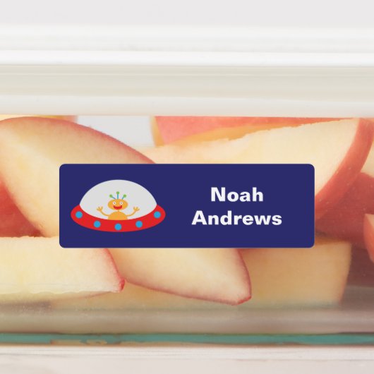 Alien Ruimteschip Waterdichte Naam Labels voor Sch (Aangebracht)