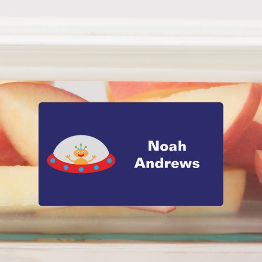 Alien Ruimteschip Waterdichte Naam Labels voor Sch (Aangebracht)