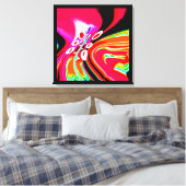 Alien ruimtevaartkunst canvas afdruk (Insitu (Slaapkamer))