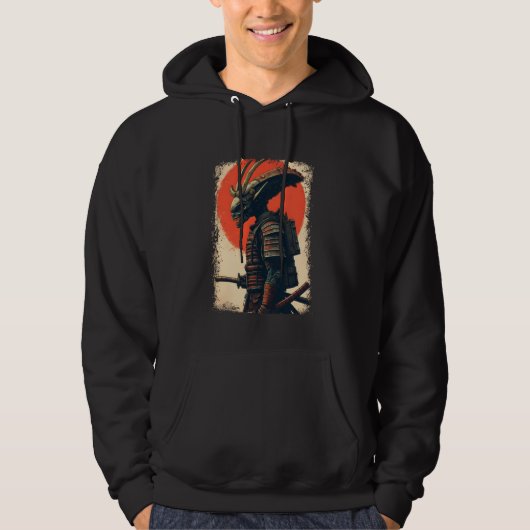 Alien Samurai T-shirt Japans Sci-Fi Design Kleding (Voorkant)