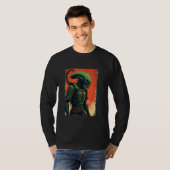 Alien Samurai T-shirt Japans Sci-Fi Design Kleding (Voorkant volledig)