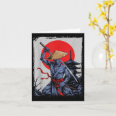 Alien Samurai Ufo Japans  Graphic Ukiyo-e Kaart (Gele Bloem)