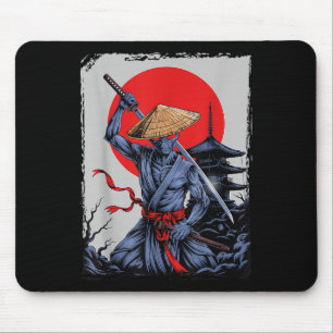 Alien Samurai Ufo Japans  Graphic Ukiyo-e Muismat