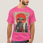 Alien Samurai Ufo Japans Graphic Ukiyo-E T-shirt (Voorkant)