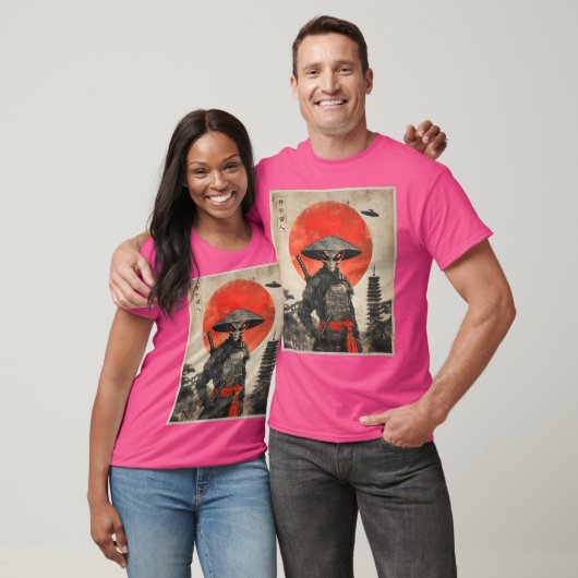 Alien Samurai Ufo Japans Graphic Ukiyo-E T-shirt (Unisex)