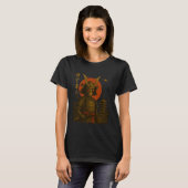 Alien Samurai UFO Japans  Ukiyo-e Art Fun T-shirt (Voorkant volledig)