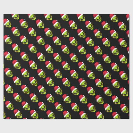 Alien Santa Cadeaupapier (Vlak)