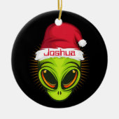 Alien Santa Ceramic Ornament (Voorkant)