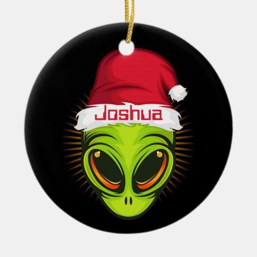 Alien Santa Ceramic Ornament (Voorkant)