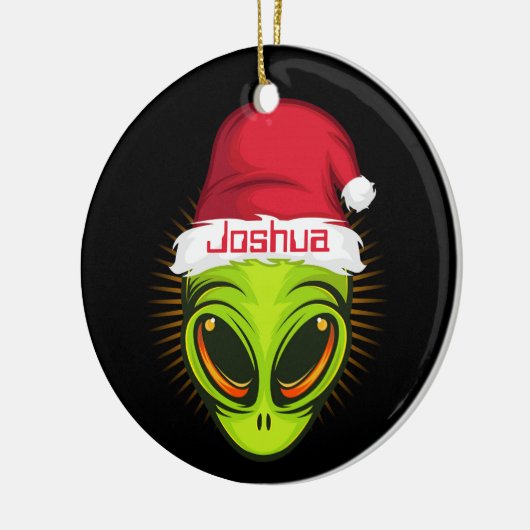 Alien Santa Ceramic Ornament (Links)