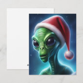Alien Santa Claus Feestdagenkaart (Voorkant / Achterkant)