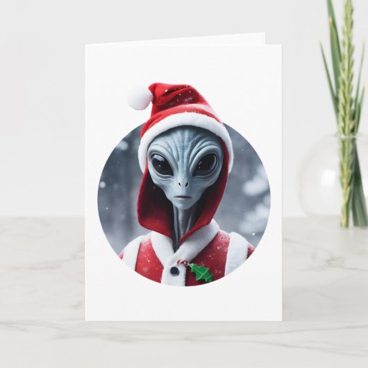 Alien Santa Claus Kaart (Voorkant)