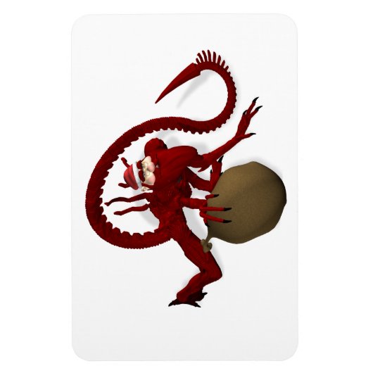 Alien Santa Claus Magneet (Verticaal)