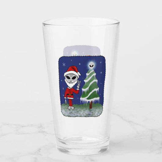 Alien Santa Glas (Achterkant)