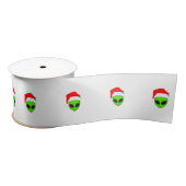 Alien Santa Head Satijnen Lint (Spoel)