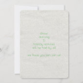 Alien Santa Holly Wreath Earthling Holiday Party Kaart (Achterkant)