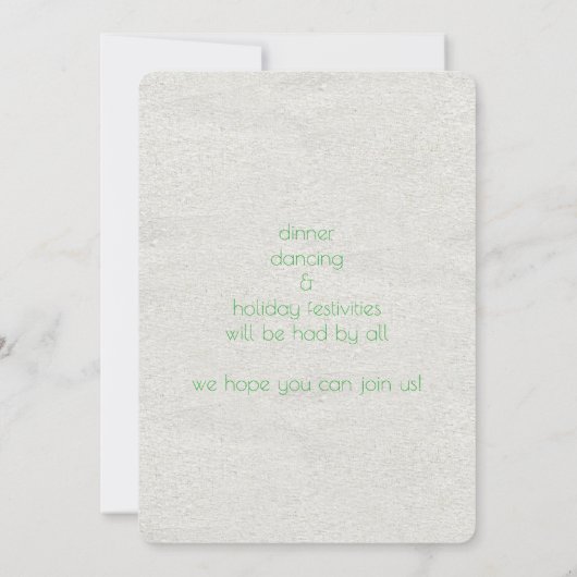 Alien Santa Holly Wreath Earthling Holiday Party Kaart (Achterkant)