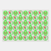 Alien Santa Holly Wreath-kerstevaluatie Inpakpapier Vel (Voorkant)