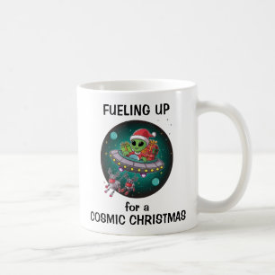 Alien Santa in UFO Koffiemok
