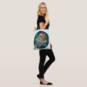 Alien Santa in UFO Tote Bag (Op model)