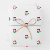 "Alien Santa" Kerst inpakpapier (In situ)