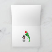 Alien Santa KerstkerstsierWenskaart Feestdagen Kaart (Binnen)