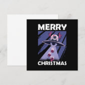 Alien Santa Merry Christmas Gift Kaart (Voorkant / Achterkant)