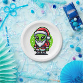 Alien Santa Papieren Bordje (Feest)