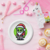 Alien Santa Papieren Bordje (Feest)