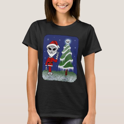 Alien Santa T-shirt (Voorkant)