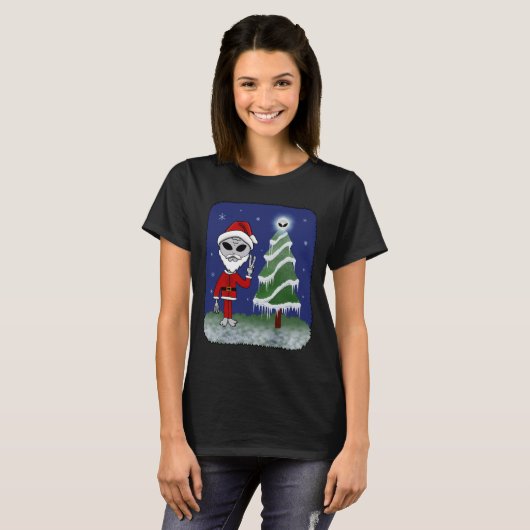 Alien Santa T-shirt (Voorkant volledig)