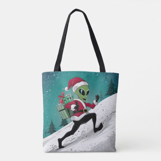 Alien Santa Tote Bag (Achterkant)