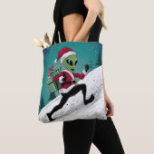 Alien Santa Tote Bag (Dichtbij)
