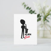 Alien Sax, buitenaardse muzikant Briefkaart (Staand voorkant)