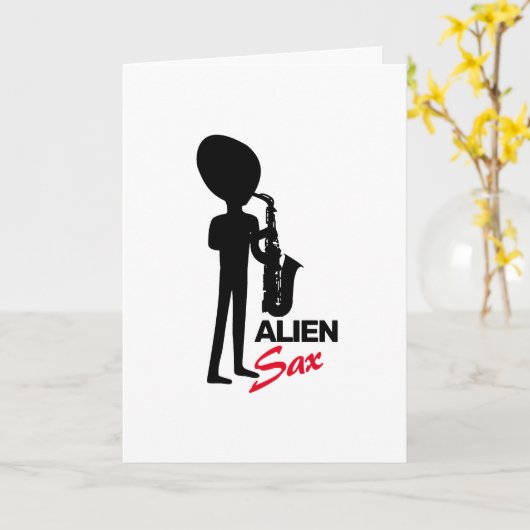 Alien Sax, buitenaardse muzikant Kaart (Gele Bloem)